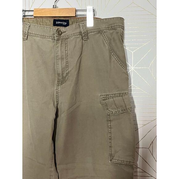 Men’s St. Johns Bay Classic Cargo Pants Khaki Brown Pockets 36 x 30 - Picture 3 of 10